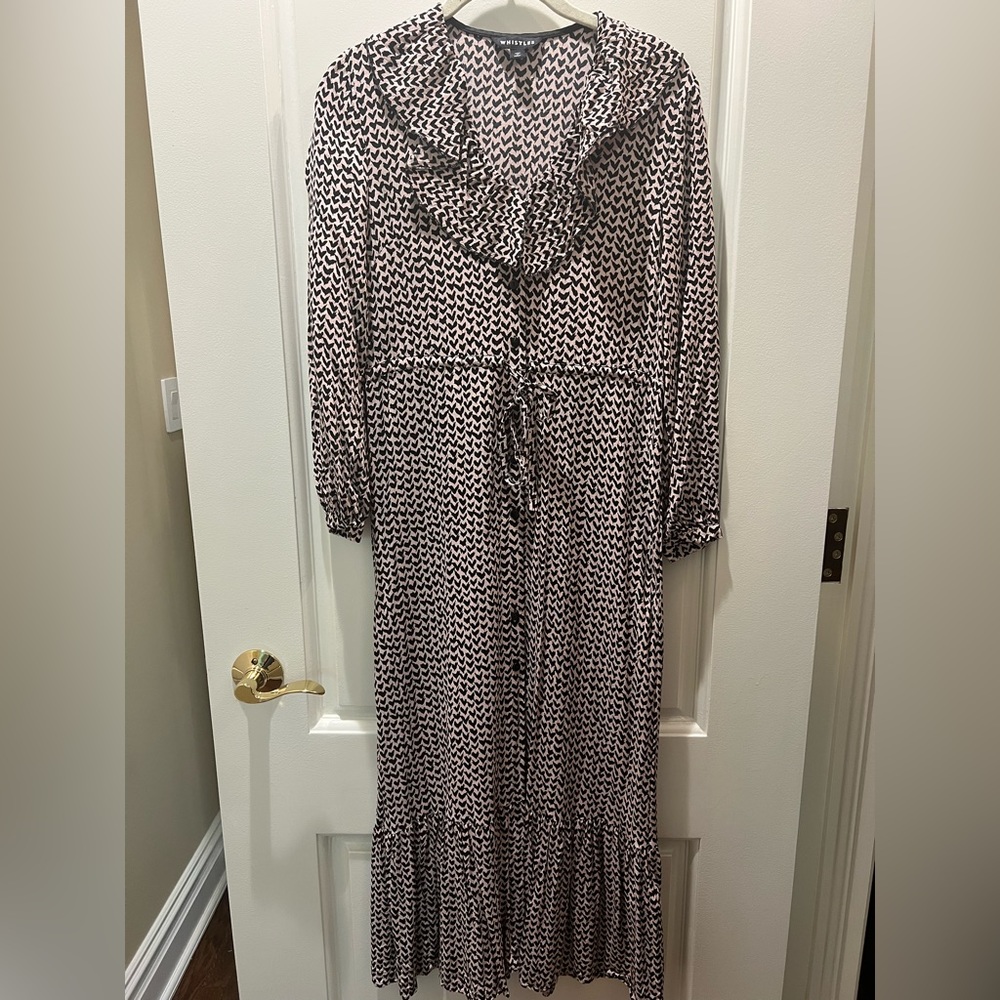 Whistles midi dress women’s size 4 heart print